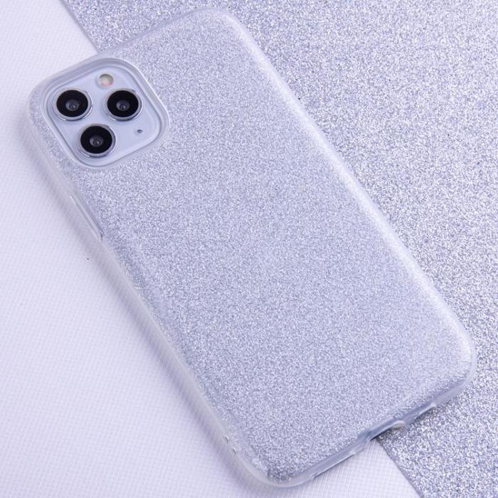 OEM - iPhone 16 Pro Max Mobilskal Glitter 3in1 - Silver