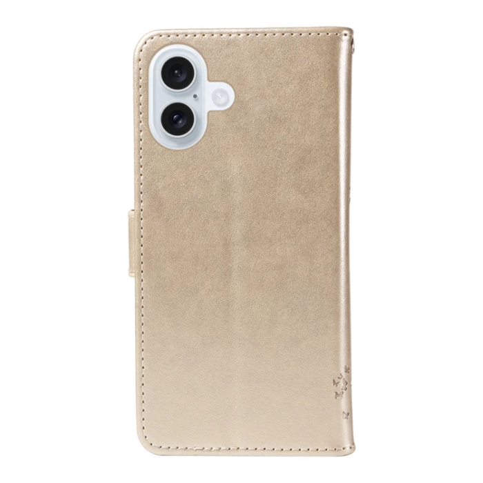 A-One Brand - iPhone 17 Plånboksfodral Tree Pattern - Guld