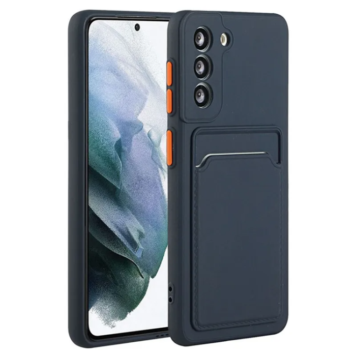 A-One Brand - Galaxy S23 Mobilskal Korthållare TPU - Mörkblå