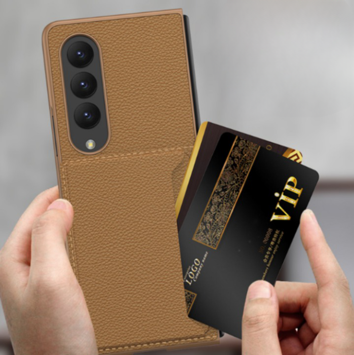 GKK - GKK Galaxy Z Fold 4 Skal Ringhållare Kickstand - Guld