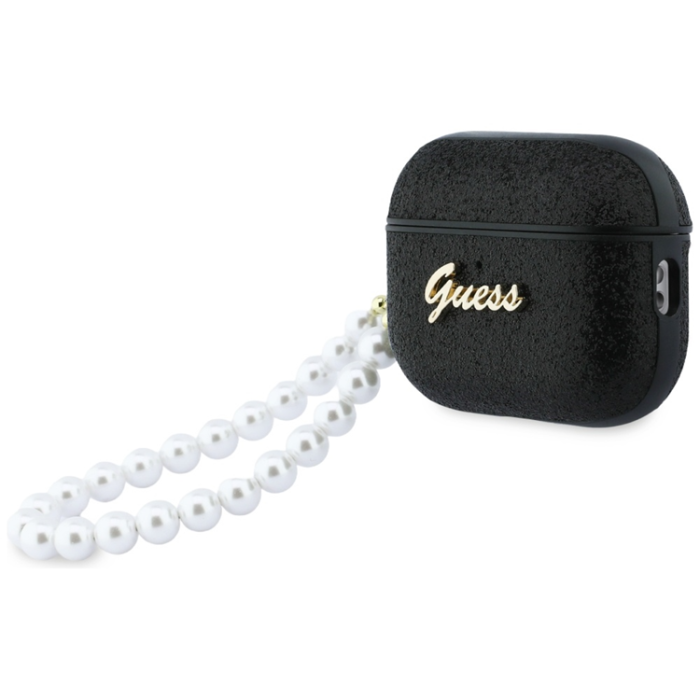 Guess - Guess AirPods Pro 3 Skal Glitter Pearl Strap