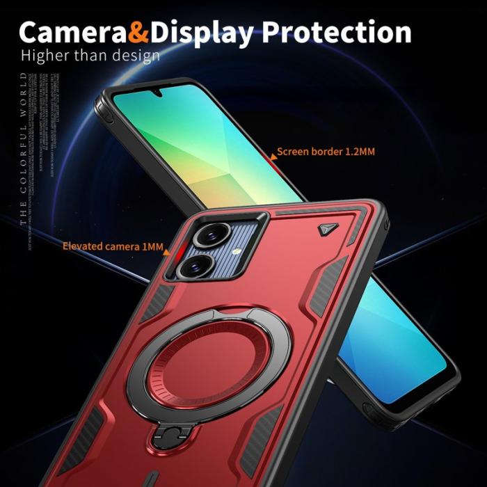 N/A - Mobilskal till Samsung Galaxy A06 4G Plast Militärt Skydd - Röd