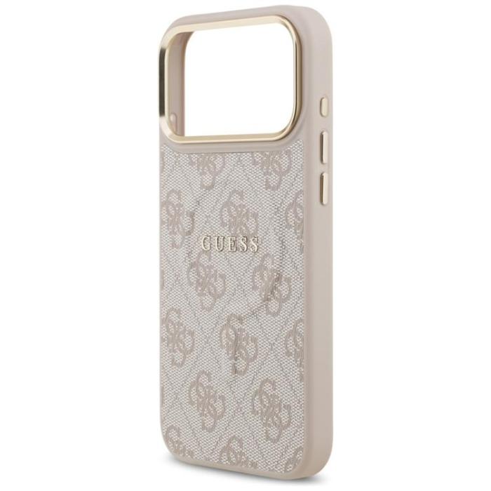 Guess - Guess iPhone 17 Pro Max Mobilskal MagSafe 4G PU Classic Logo - Rosa