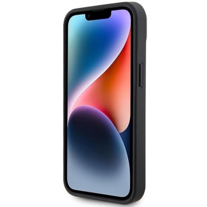Mercedes - AMG iPhone 15 Mobilskal Läder Debossed Lines - Svart