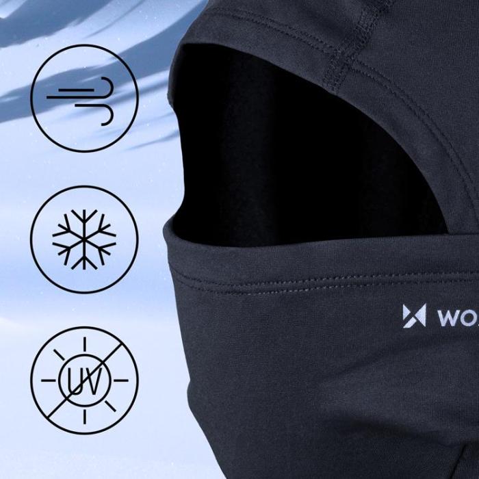 Wozinsky - Wozinsky Balaclava WTBBK2 XL Termisk Under Hjälm - Svart