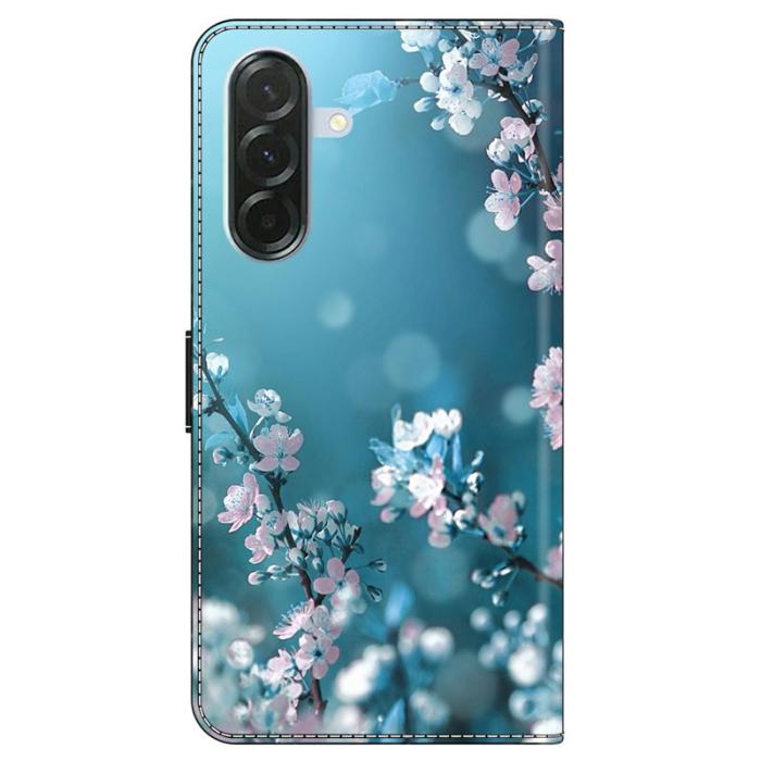 OEM - Samsung Galaxy A57 Plånboksfodral Konstläder - Plommonblommor