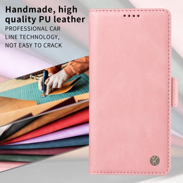 YIKATU - YIKATU Samsung Galaxy A57 Plånboksfodral Konstläder - Rosa