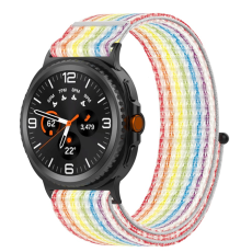 A-One Brand - Galaxy Watch 8 (44mm/40mm)/8 Classic (46mm) Armband Vävt - Regnbåge