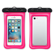 OEM - Vattentät Mobilfodral max 7.2" med Snöre - Rosa