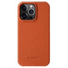 Melkco - MELKCO Mobilskal till iPhone 13 Pro Max &Auml;kta L&auml;der + PC - Orange