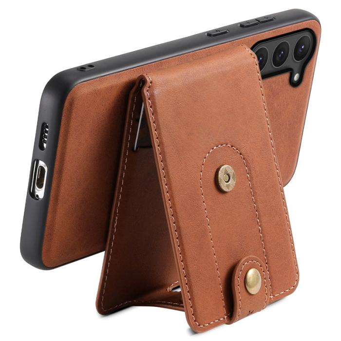 DENIOR - DENIOR D14 Samsung Galaxy S23 Fodral Hybrid Konstläder Brun