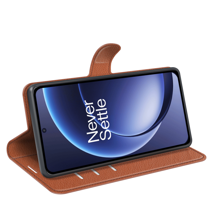 A-One Brand - OnePlus 15 5G Plånboksfodral Litchi Shockproof Konstläder