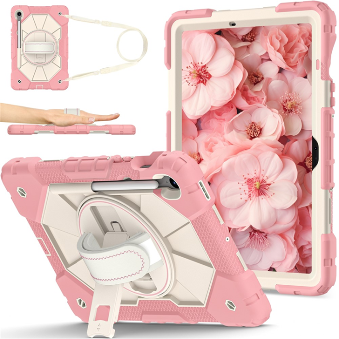 A-One Brand - Galaxy Tab S10 FE/S9 FE/S9 Skal Kickstand med Rem - Roséguld