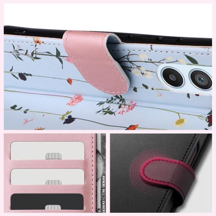 Tech-Protect - Tech-Protect Galaxy A34 5G Plånboksfodral Garden - Blå