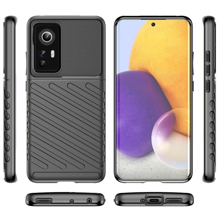OEM - Xiaomi 12/12X Skal Thunder Flexible Armored - Svart