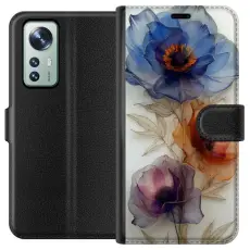Gustaf - Pl&aring;nboksfodral till Xiaomi 12 med Silkesblommor