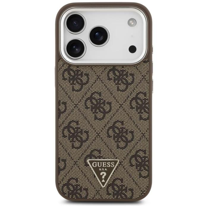 Guess - Guess iPhone 17 Pro Mobilskal MagSafe 4G Triangle Logo - Brun