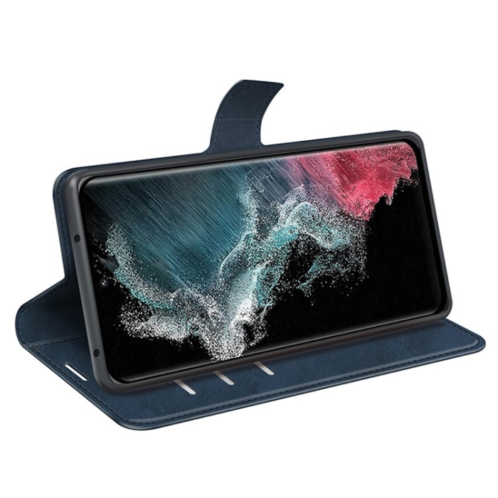 OEM - Galaxy S23 Ultra Plånboksfodral Folio Flip - Blå