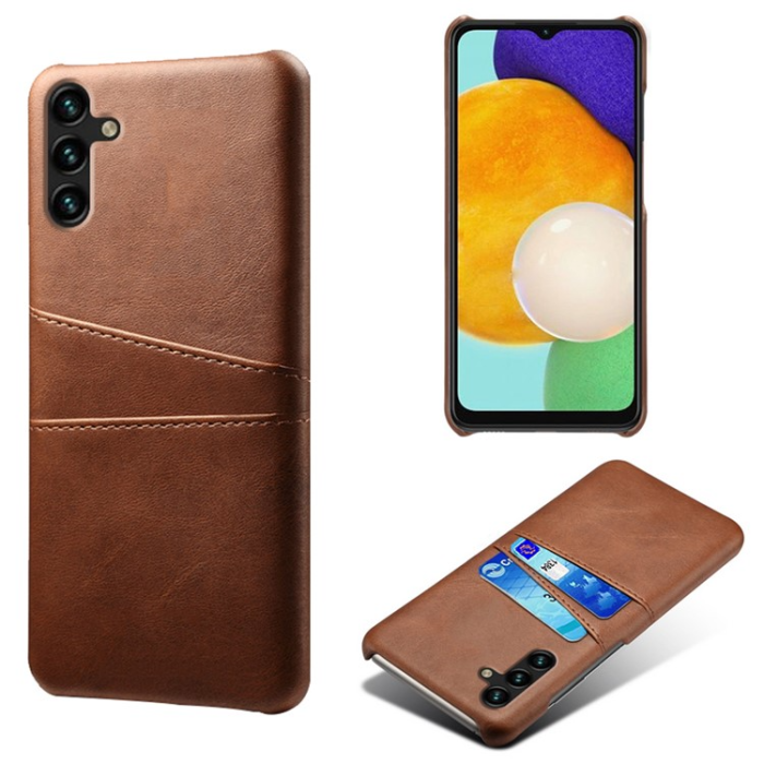 OEM - Galaxy A34 5G Mobilskal Korthållare Shockproof PU-Läder - Brun