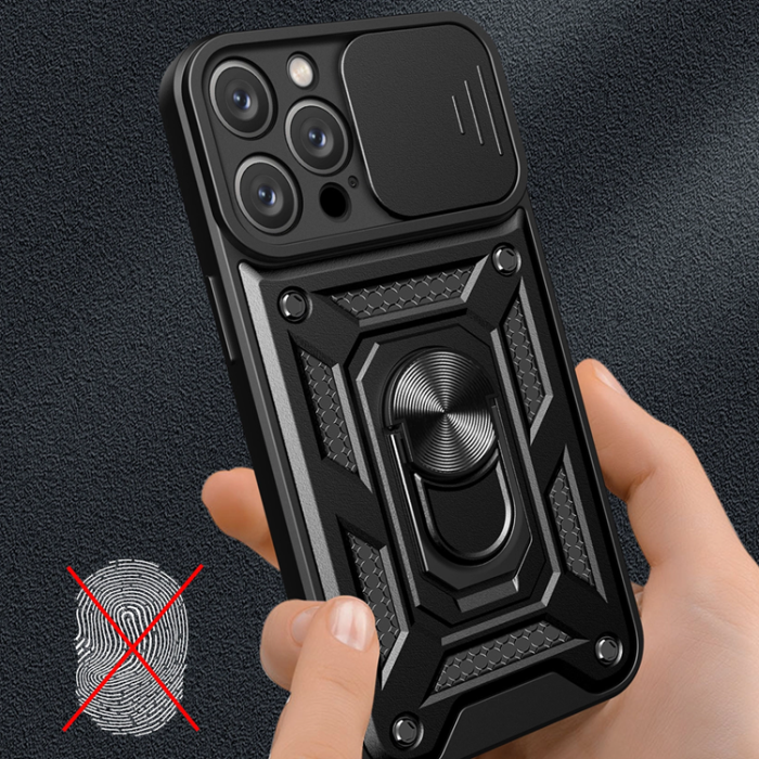 OEM - iPhone 16 Pro Mobilskal Hybrid Armor Camshield - Svart