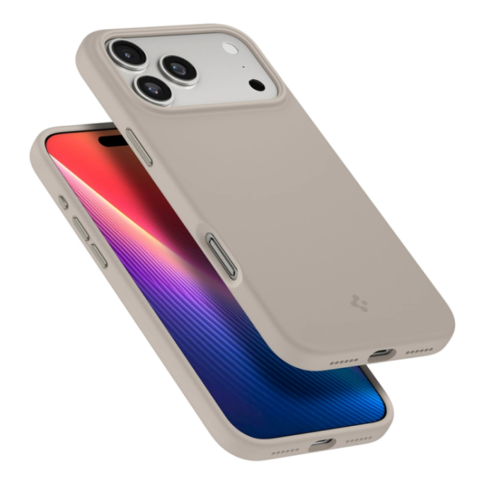 Spigen - Spigen iPhone 17 Pro Max Mobilskal Magsafe Silikon Fit - Stone