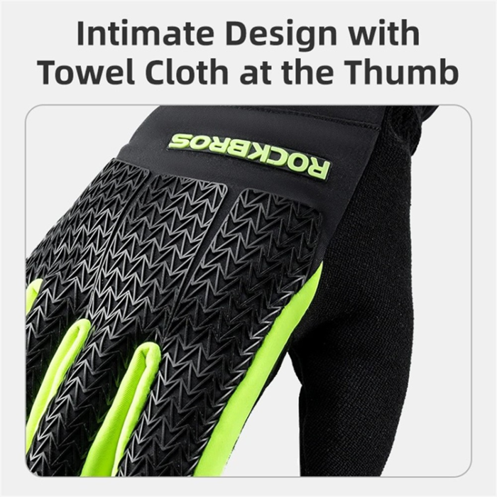 Rockbros - ROCKBROS Touchvantar Handskar Bomull Vindtäta S339 - Svart / XXL