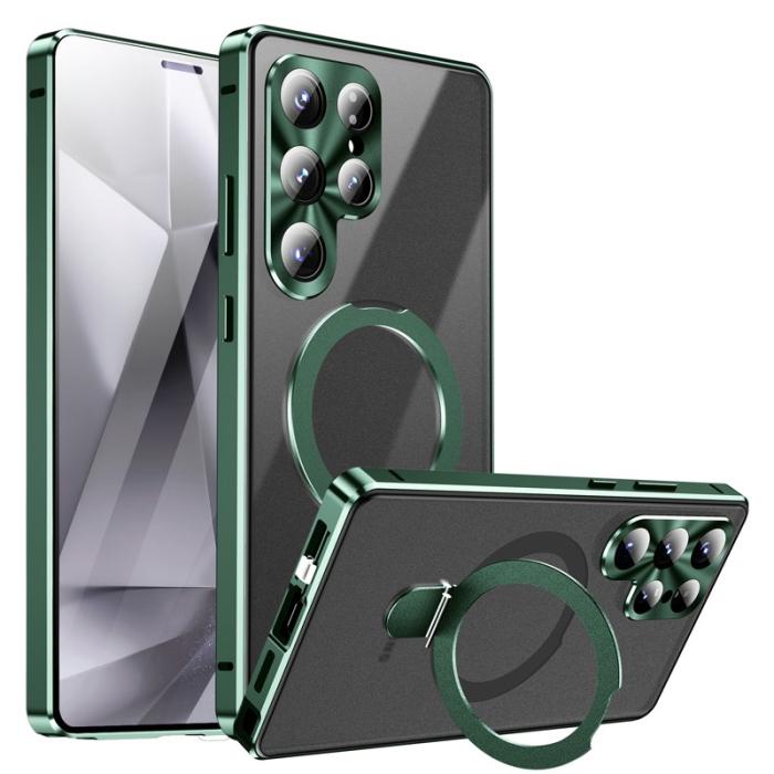 OEM - Mobilskal för Samsung Galaxy S26 Ultra Magnetiskt Kickstand PC - Grön