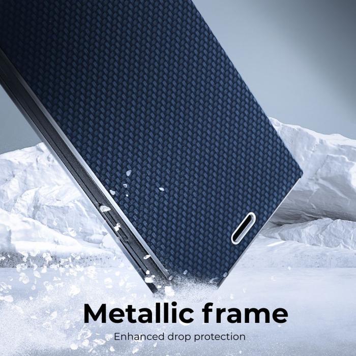 OEM - LUNA Carbon Fodral för Samsung A14 4G blå