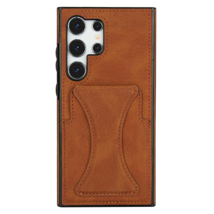 OEM - Mobilfodral för Samsung Galaxy S26 Ultra Konstläder + TPU - Brun