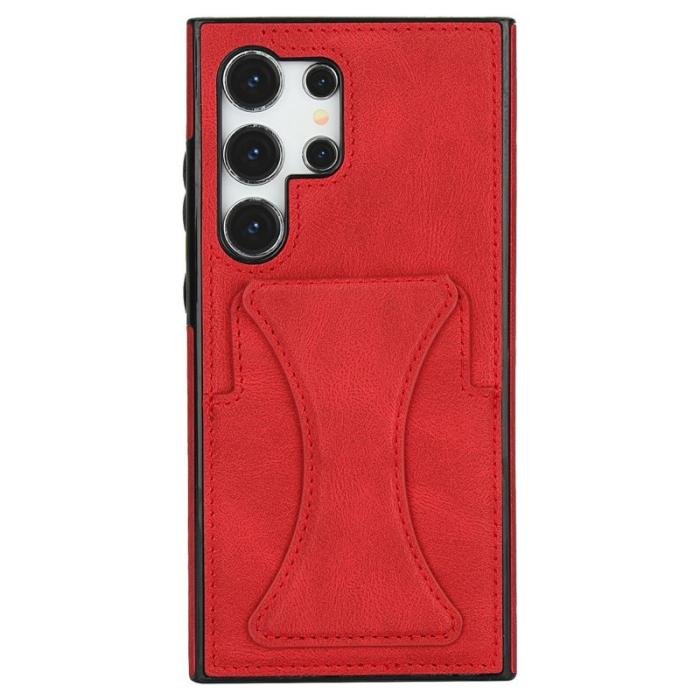 OEM - Mobilfodral för Samsung Galaxy S26 Ultra Konstläder + TPU - Röd