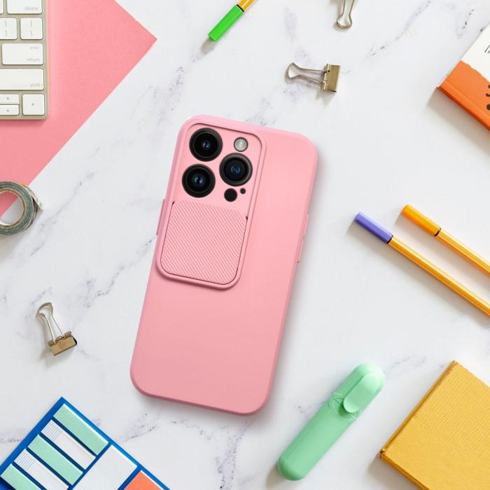 OEM - SLIDE skal för iPhone 14 Plus i ljusrosa