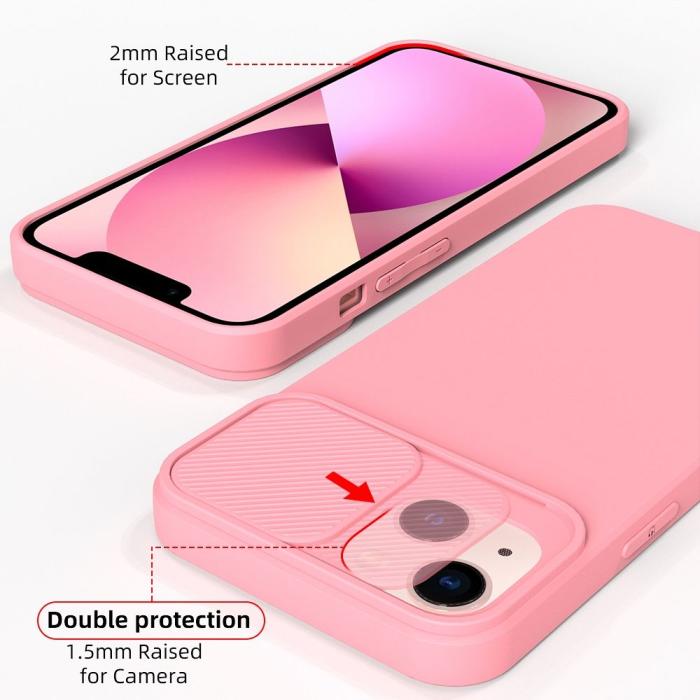 OEM - SLIDE skal för iPhone 14 Plus i ljusrosa