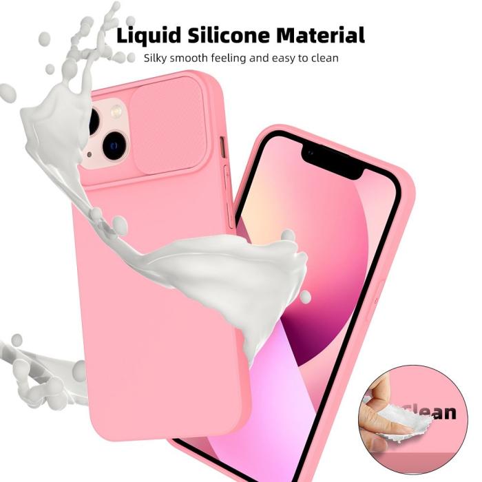 OEM - SLIDE skal för iPhone 14 Plus i ljusrosa