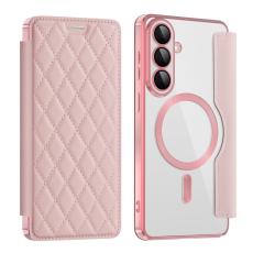 OEM - Mobilskal f&ouml;r Samsung Galaxy S26 Magnetiskt RFID Kortfack - Rosa