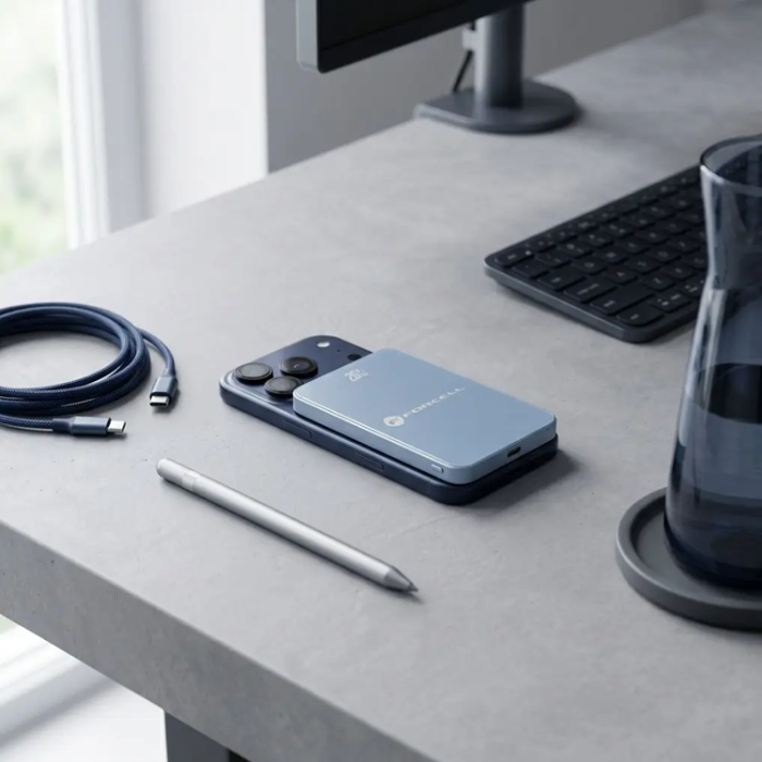 Forcell - Forcell Powerbank 5000 mAh Magsafe 15W Superslim - Blå