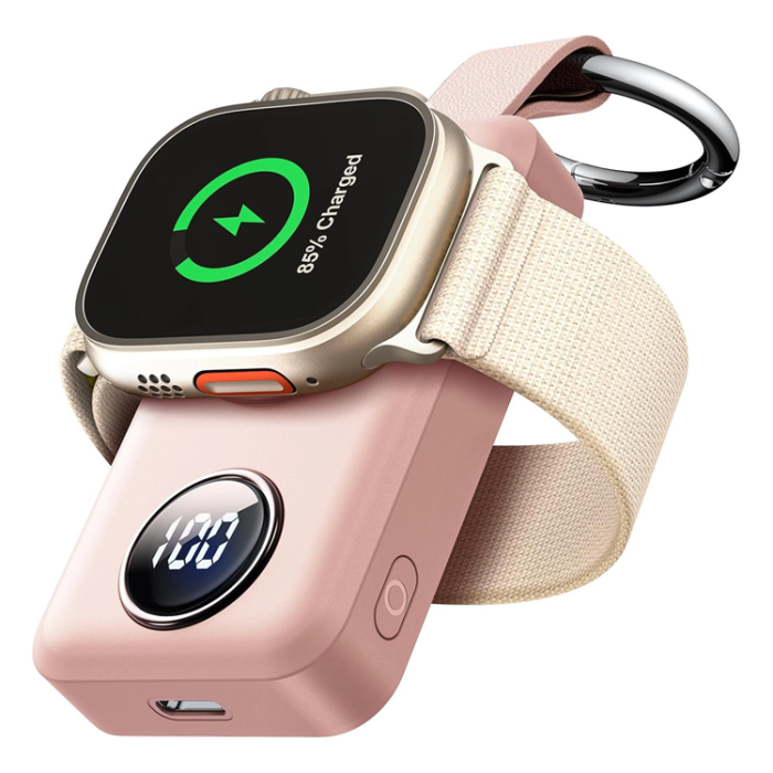 Joyroom - Joyroom Powerbank Trådlös 2000mAh 3W För Apple Watch - Rosa