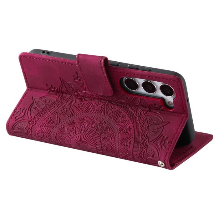 OEM - Samsung Galaxy S26 Plånboksfodral Impräntad Totem Konstläder - Rosa