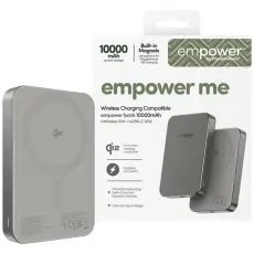 PanzerGlass - Empower by PanzerGlass MagSafe Tr&aring;dl&ouml;s Powerbank 10000mAh - Titanium