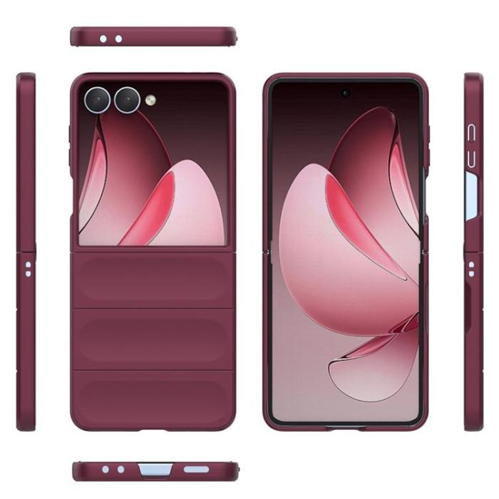 A-One Brand - Galaxy Z Flip 7 Mobilskal Anti-Drop TPU Rugged - Vinröd