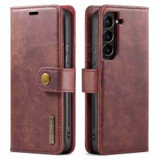 DG.MING - DG.MING Galaxy S23 Pl&aring;nboksfodral i &Auml;kta l&auml;der med st&auml;ll - R&ouml;d