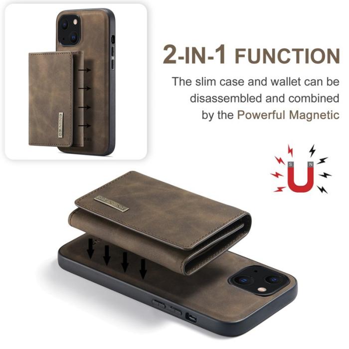 DG.MING - DG.MING M1 Series Mobilskal till iPhone 14 Plus 2-i-1 Magnetiskt Brun
