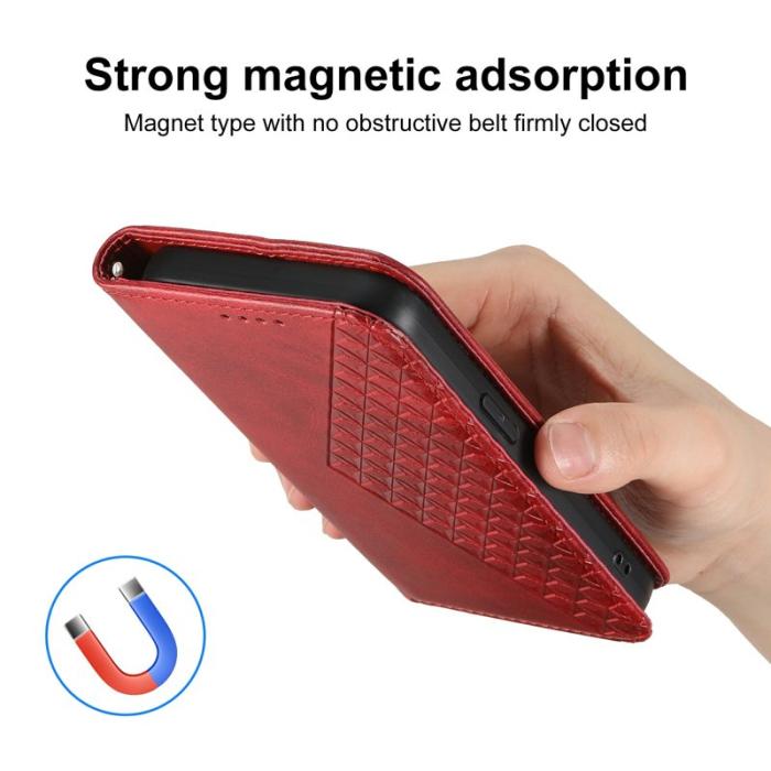 OEM - Xiaomi 17 Plånboksfodral Konstläder med Handrem - Röd