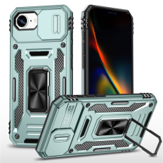 A-One Brand - iPhone 16e Mobilskal Kickstand Slide Lens Lid - Grön