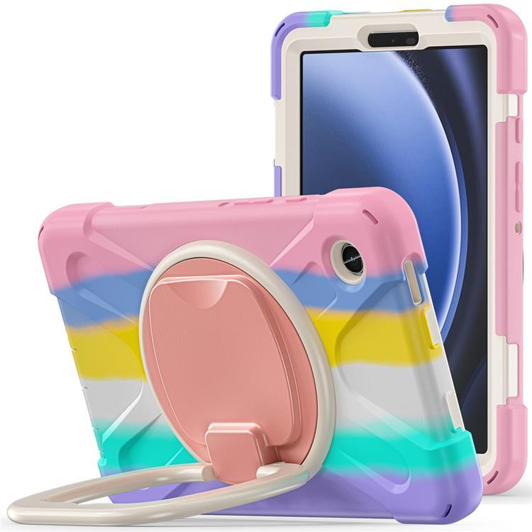 Galaxy Tab A9 Skal Kickstand Handle Grip - Färgglad Rosa | 2353 | AlltMobil