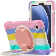 A-One Brand - Mobilskal till Galaxy Tab A9 Kickstand Handle Grip - F&auml;rgglad Rosa