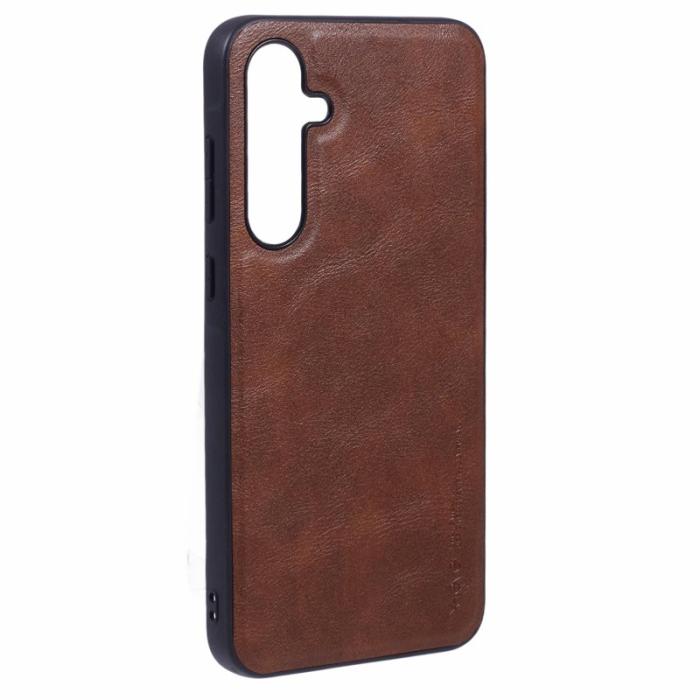 X-Level - X-LEVEL Bojue-3 Mobilskal till Samsung Galaxy S25 Läder Coated Brun