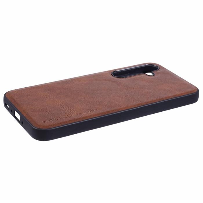X-Level - X-LEVEL Bojue-3 Mobilskal till Samsung Galaxy S25 Läder Coated Brun
