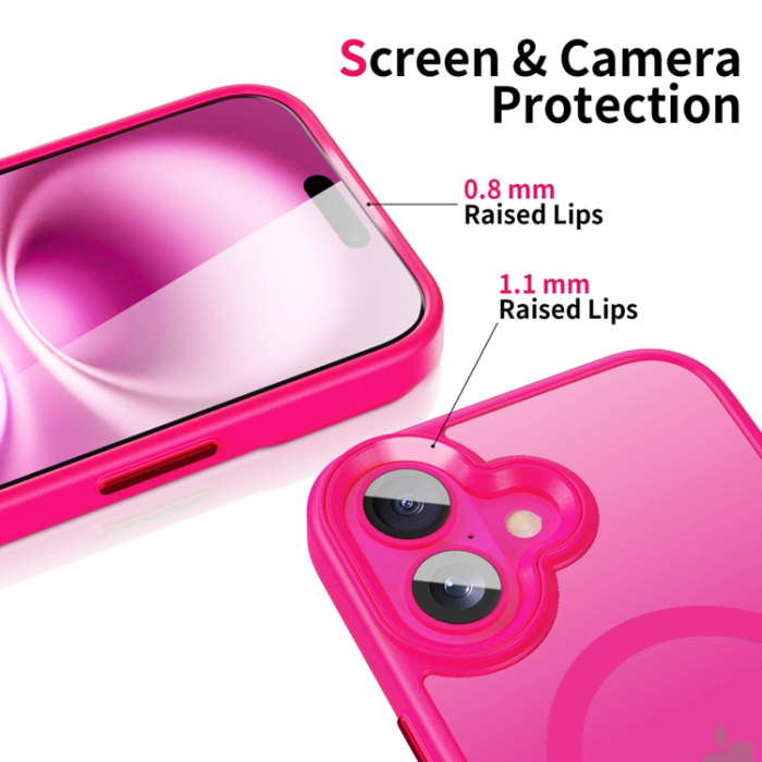 Tech-Protect - Tech-Protect iPhone 16 Mobilskal Magsafe Matte - Blazing Rosa