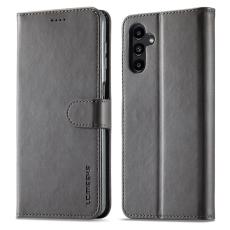 LC.imeeke - LC.IMEEKE Samsung Galaxy S23 FE Pl&aring;nboksfodral Konstl&auml;der - Gr&aring;