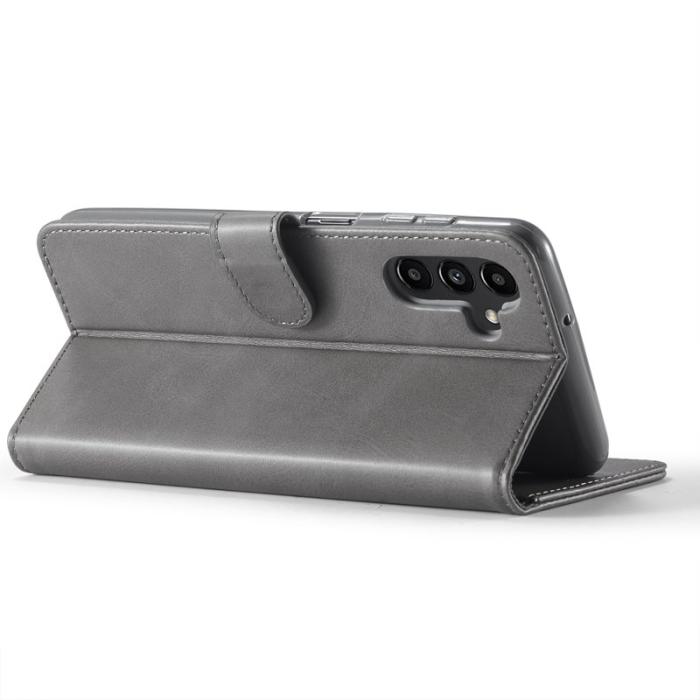 LC.imeeke - LC.IMEEKE Samsung Galaxy S23 FE Plånboksfodral Konstläder - Grå